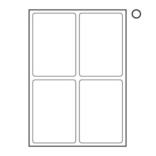 Picture of Label - Multi Purpose - A4 Ink or Laserjet Print - 98 x 139mm - White - 1 Box   - W104100's