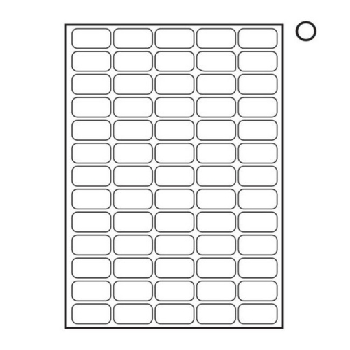 Picture of Label - Mailing - A4 Ink or Laserjet Print - 38.1 x 21.2mm - White - 1 Box   - W107100's