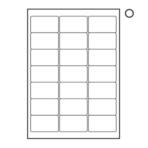 Picture of Label - Mailing - A4 Ink or Laserjet Print - 38.1 x 63.5mm - White - 1 Box   - W108100's