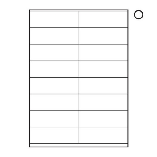 Picture of Label - Mailing - A4 Ink or Laserjet Print - 35 x 105mm - White - 1 Box   - W111100's