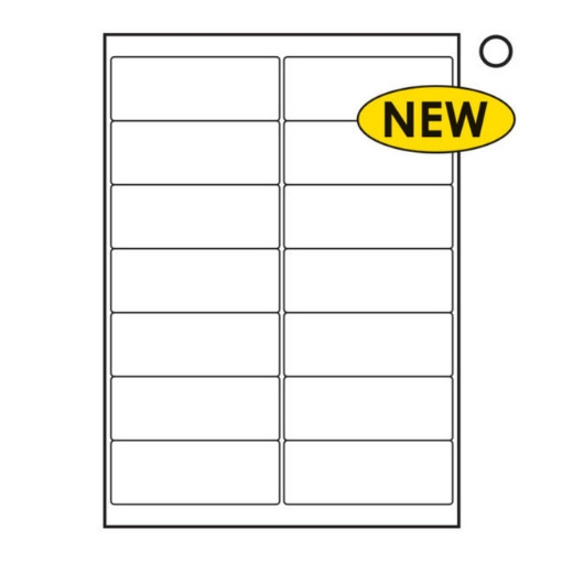 Picture of Label - Mailing - A4 Ink or Laserjet Print - 38.1 x 99mm - White - 1 Box   - W113100's