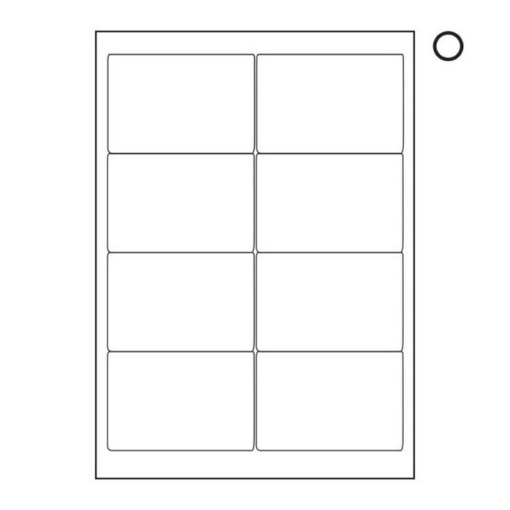 Picture of Label - Multi Purpose - A4 Ink or Laserjet Print - 93.1 x 99mm - White - 1 Box   - W120100's