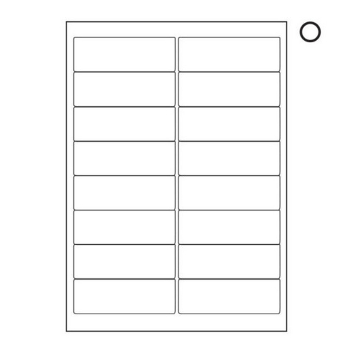Picture of Label - Mailing - A4 Ink or Laserjet Print - 99 x 33.9mm - White - 1 Box   - W121100'S