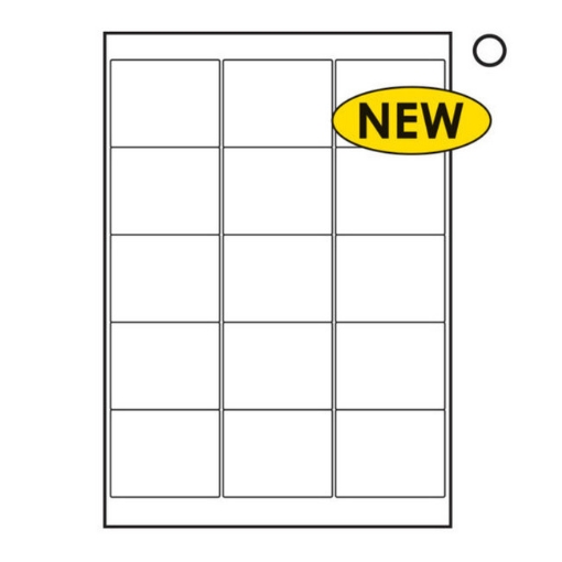 Picture of Label - Mailing - A4 Ink or Laserjet Print - 66.53 x 53.8mm - White - 1 Box  - W237100's