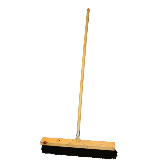 Picture of Platform Broom - Complete - Black Coco Fibre - Wooden Handle - 88 Grip - 61cm - Pack of 3 - F3252