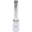 Picture of Spline Bit Socket - Chrome Vanadium -  1/2" Connector - Long - M12 x 100mm - YT-04354