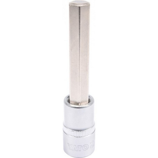 Picture of Hex Bit Socket - Chrome Vanadium -  1/2" Connector - Long - HEX 12 x 100mm - YT-04396