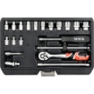 Picture of Socket Set - AS-Drive 6 Point - Chrome Vanadium - 1/4" Connector - 20 Piece - YT-14491