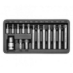 Picture of Torx Bit Socket Set - Chrome Vanadium - 1/2" Connector - Standard Length and Long - 15 Piece - YT-0411
