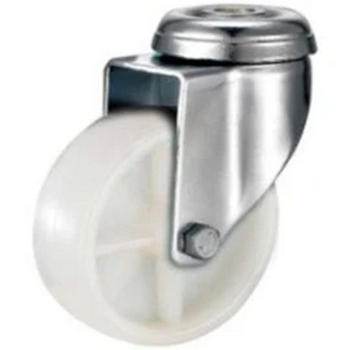 Picture of Castor Wheels - Polypropylene - Bolt Hole - Swivel - White - 65mm - TOOC409