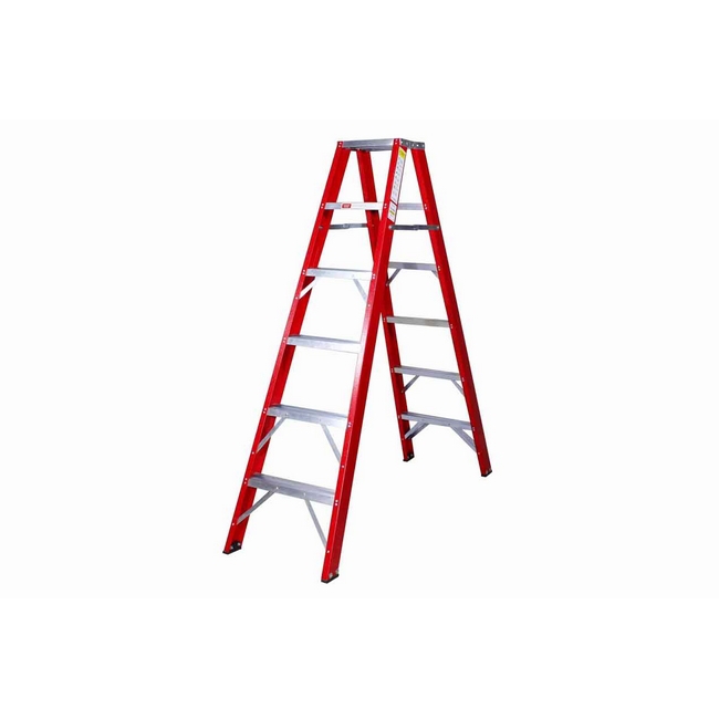 The fibreglass construction makes this range of ladders suitable for electrical applications, ladder.