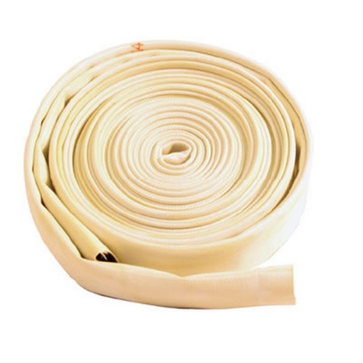 Supplywise layflat fire hose similar to the Linvar white canvas layflat fire hose, 64mm x 30m, 10 bar pressure.