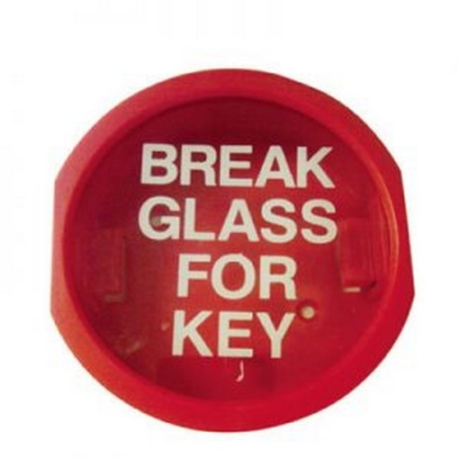 Supplywise breakable emergency key box similar to the Leroy Merlin red round break glass key box for emergency key storage.