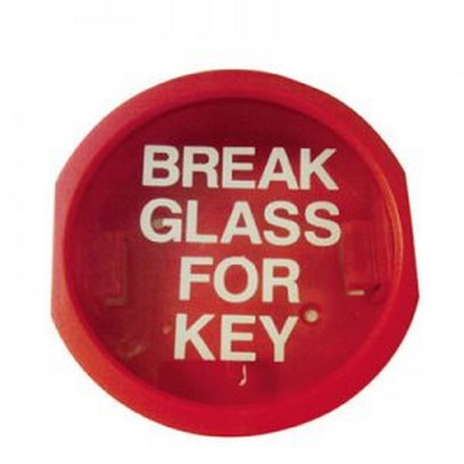 Supplywise breakable emergency key box similar to the Leroy Merlin red round break glass key box for emergency key storage.