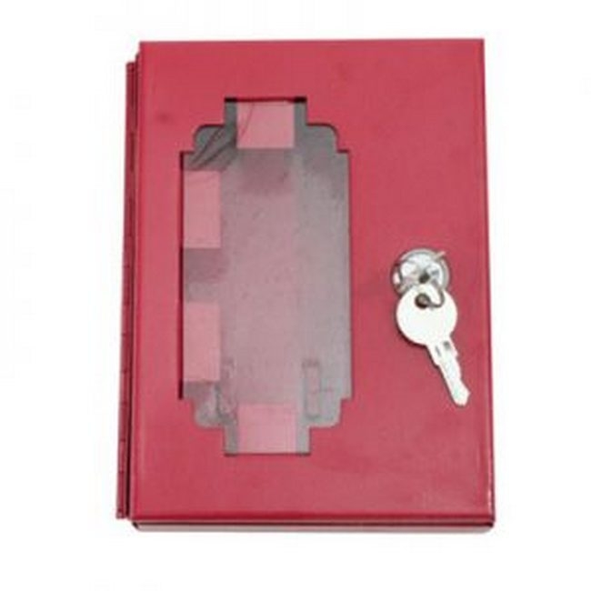 Supplywise breakable emergency key box similar to the Builders Warehouse red metal break glass key box for emergency key storage.
