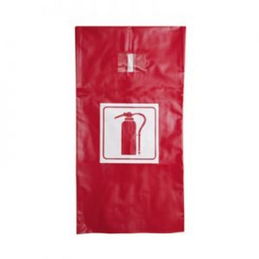 Supplywise pvc fire extinguisher cover similar to the Safety & Fire red pvc cover for 9kg fire extinguisher, weather-resistant and visible.