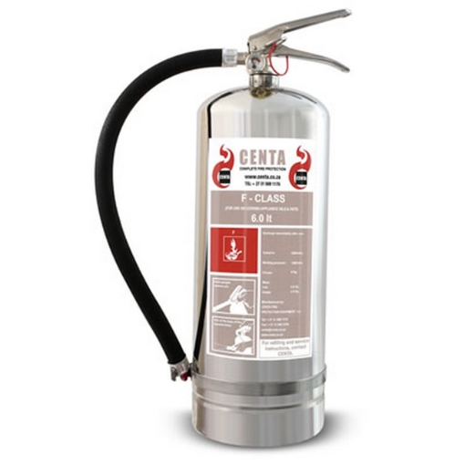 Supplywise 6l water fire extinguisher similar to the Firstaider silver stainless steel fire extinguisher for f class cooking fires.