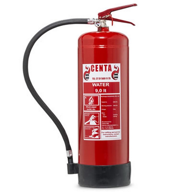 Supplywise 9l water fire extinguisher similar to the Fire-Quip red 9l water fire extinguisher for a class fires, sabs approved.