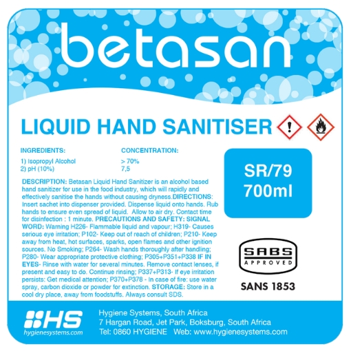 SW hand sanitiser, similar to meta from bidvest steiner.
