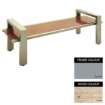 Picture of Modern Bench - Steel and Wood - Bolt Down - 45x240x49cm - Colour Options - MD4662PC