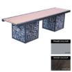 Picture of Gabion Bench - Steel and Wood - 45x180x49cm - Colour Options - GB4641PC