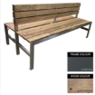 Picture of Slimline Bench - Steel and Wood - Bolt Down - 45x180x98cm - Colour Options - SLBD4642PC