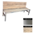 Picture of Slimline Bench - Stainless Steel 304 and Wood - Bolt Down - 45x180x49cm - Colour Options - SLB4242S