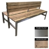 Picture of Slimline Bench - Stainless Steel 304 and Wood - Bolt Down - 45x180x98cm - Colour Options - SLBD4242S