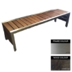 Picture of Mall Bench - Stainless Steel 304 and Wood - Bolt Down - 45x240x51cm - Colour Options - ML4262S