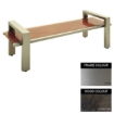 Picture of Modern Bench - Stainless Steel 304 and Wood - Adj. Feet - 45x180x49cm - Colour Options - MD4241S