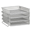 Picture of Letter Tray - Wire Mesh Range - Stackable - 4 Tier - Colour Options - MESH002BL