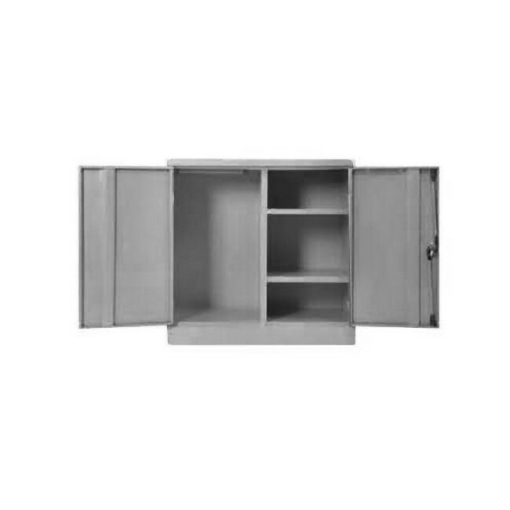 Supplywise steel wardrobe similar to the Buco hammertone grey steel wardrobe with 2 doors and 3 shelves.