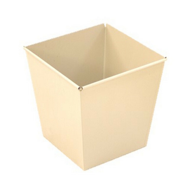 Supplywise steel dustbin similar to the Chamberlains ivory and karoo steel waste bin, 29x30x30 cm, 1.6 kg.