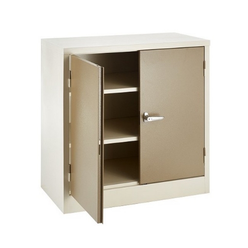 Supplywise steel stationery cupboard similar to the Buco ivory and karoo steel cupboard with 2 shelves and doors, 90x90x45 cm.