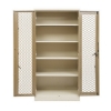 Supplywise's steel stationery cupboard similar to the Game ivory and karoo steel stationery cupboard with 4 shelves and 2 doors.