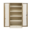 Supplywise's steel stationery cupboard similar to the Game ivory and karoo steel stationery cupboard with 4 shelves and 2 doors.