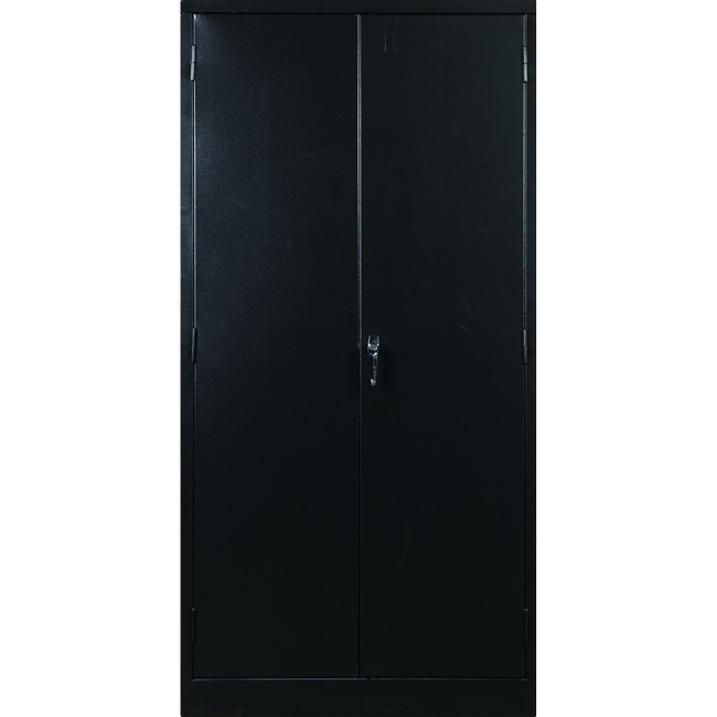Supplywise steel stationery cupboard similar to the Linvar black steel stationery cupboard with 4 shelves and 2 doors.
