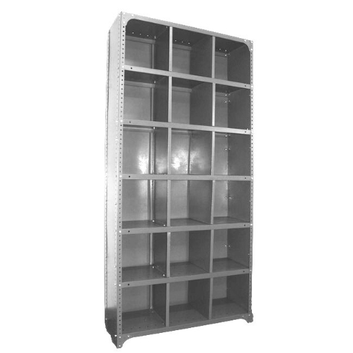 Supplywise pigeon hole cabinet similar to the Castor And Ladder hammertone grey steel pigeon hole cabinet with 18 compartments.