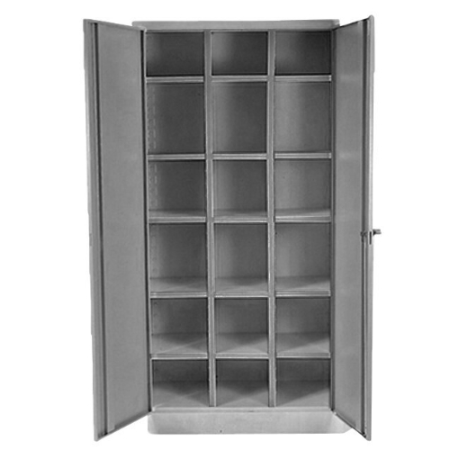 Supplywise pigeon hole cabinet similar to the Builders Warehouse hammertone grey steel pigeon hole cabinet with 18 compartments.