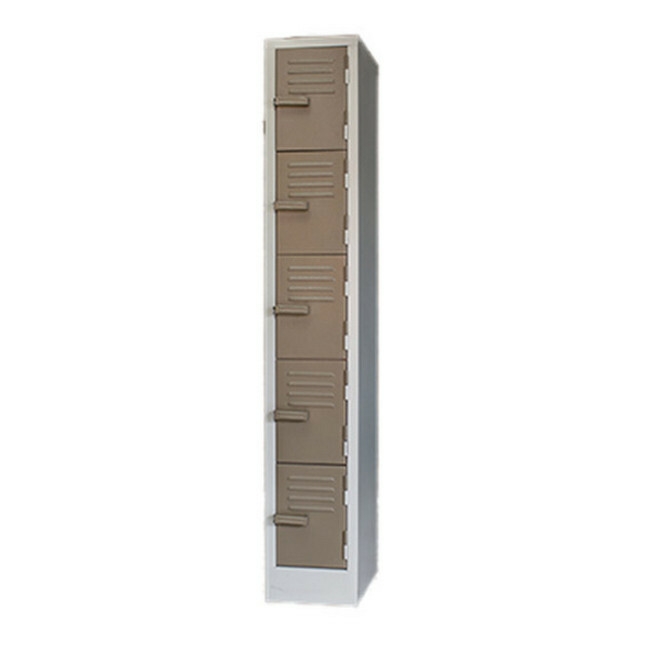 Supplywise 5 door steel locker similar to the Mica ivory and karoo 5-tier steel locker with 5 doors, 180x30x45 cm.