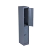 Supplywise 2 door steel locker similar to the Linvar hammertone grey 2-tier steel locker with two doors, 180x30x45 cm.