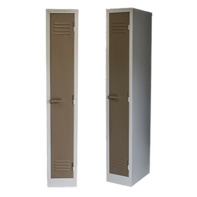 Supplywise single steel locker similar to the Game ivory and karoo single tier steel locker with one door, 180x30x45 cm.