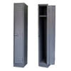 Supplywise single steel locker similar to the Sa Ladder single tier steel locker in hammertone grey, 180x30x45 cm.