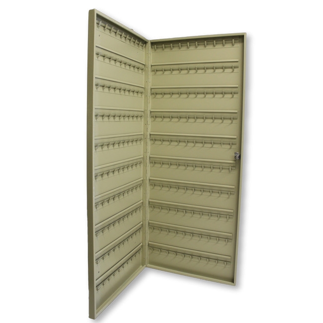 Supplywise key cabinet similar to the Adendorff ivory steel key cabinet for 200 keys, 1005 x 450 x 55 mm.