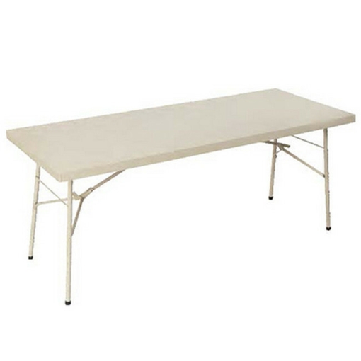Supplywise steel folding table similar to the Mica ivory and karoo steel folding table, 189x76x76 cm, 18.5kg.