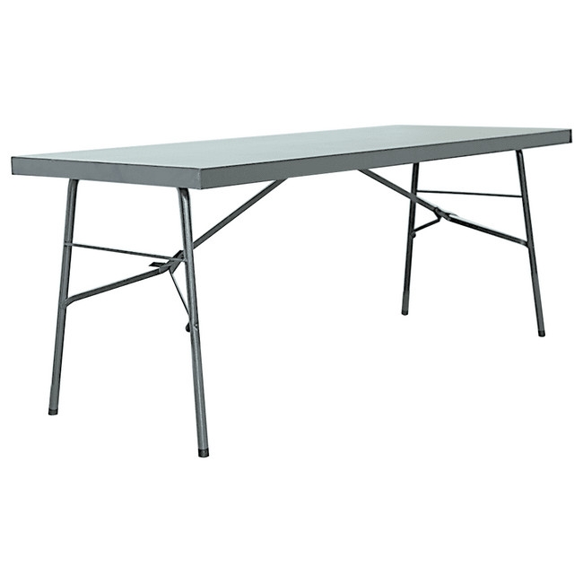 Supplywise steel folding table similar to the Adendorff hammertone grey steel folding table, 189x76x76 cm, 18.5 kg.