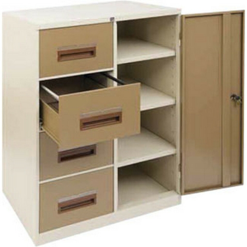 Supplywise steel filing cabinet similar to the Mica ivory and karoo steel filing cabinet with 4 drawers and 1 door.