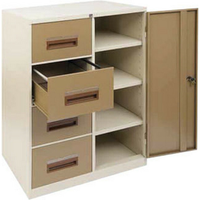 Supplywise steel filing cabinet similar to the Mica ivory and karoo steel filing cabinet with 4 drawers and 1 door.