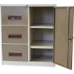 Supplywise steel filing cabinet similar to the Caslad ivory and karoo steel filing cabinet with 3 drawers and 1 door.