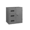 Supply Wise steel filing cabinet similar to the Castor And Ladder hammertone grey steel filing cabinet with 3 drawers and 1 door.